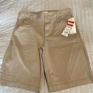 Boys' Flat Front Khaki Uniform Chino Shorts - Cat & Jack Sz12